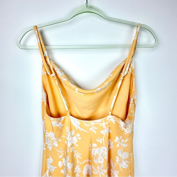 Butter Yellow Floral Cowl Neck Slip Dress Fairycore Small Abercrombie & Fitch - Picture 4 of 11